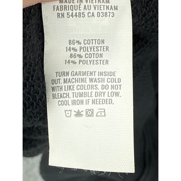 Aerie Cozy Black Crew Neck Vintage Distressed Sweater Oversized Women’s Small - Picture 7 of 7